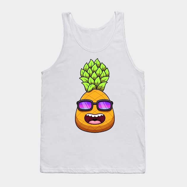 Cool Pineapple Tank Top by TheMaskedTooner